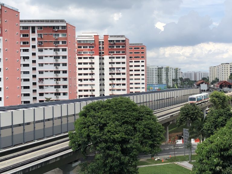 Sound barrier between Choa Chu Kang Ave 1 and Ave 4 from Bukit Gombak to Choa Chu Kang MRT Station.