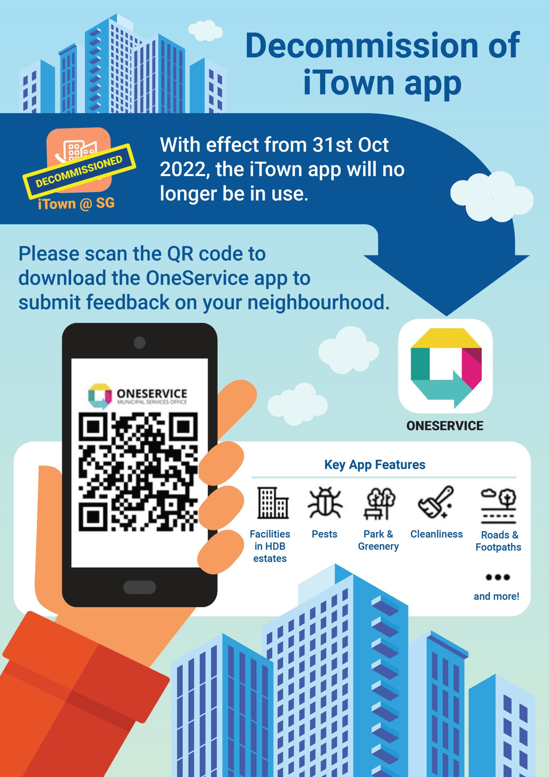 Decommision of iTown app