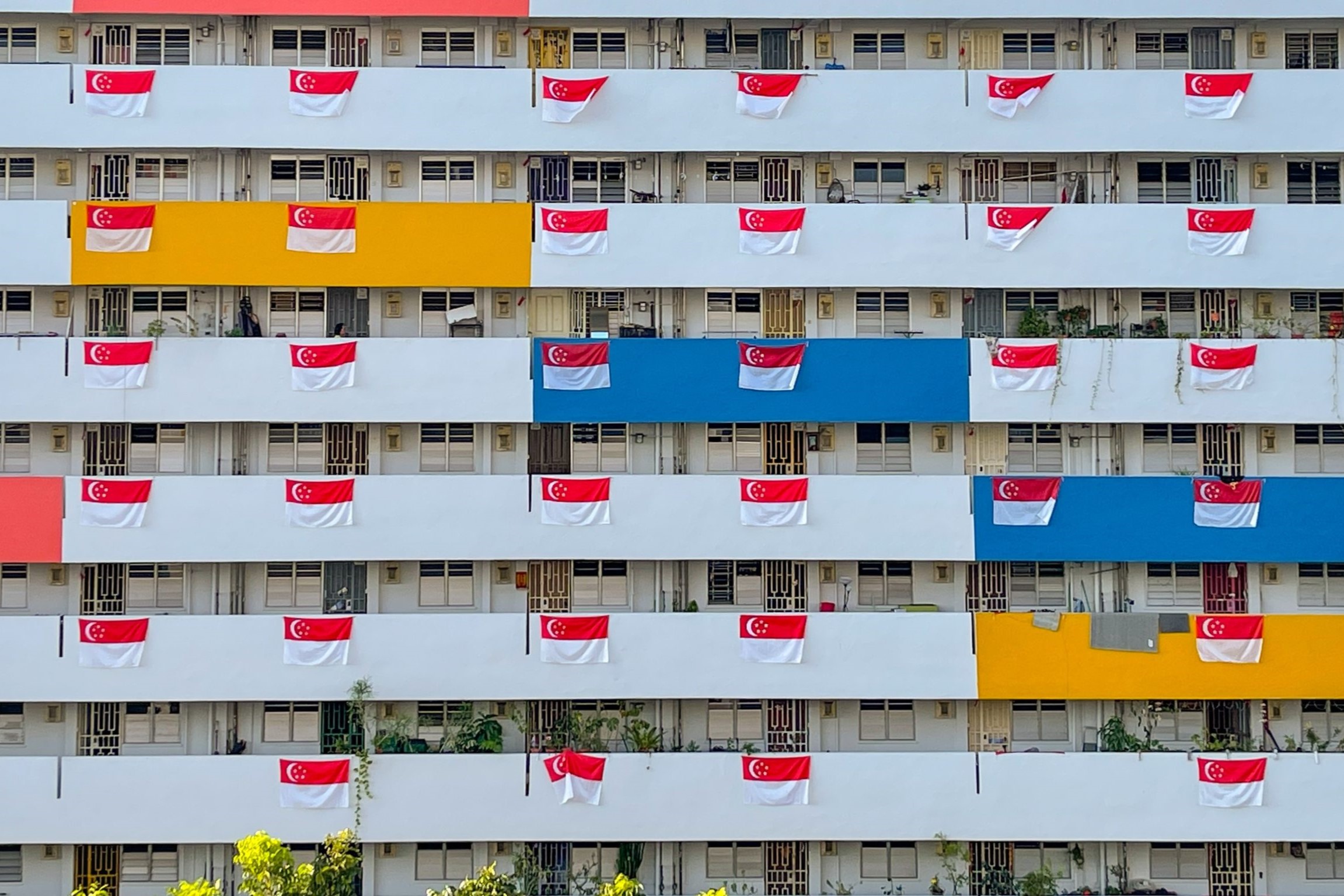 Wearing their love for Singapore on their block. Photo by Tan Le En (CCK estate)