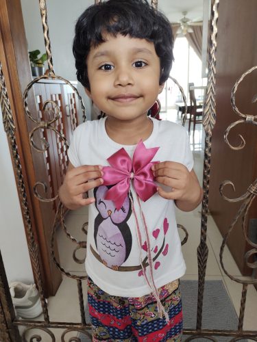 PCF schooler, Arushie,  was among the residents who put up a Ribbon of Thanks to show their appreciation of our estate cleaners’ work.