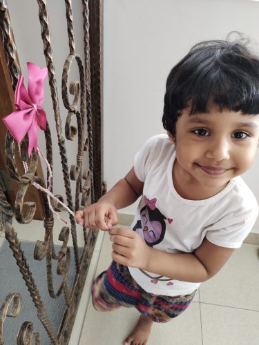 PCF schooler, Arushie,  was among the residents who put up a Ribbon of Thanks to show their appreciation of our estate cleaners’ work.